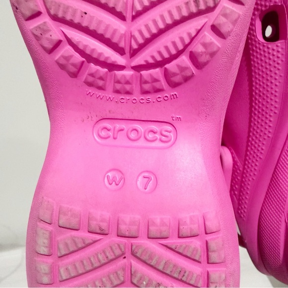 CROCS Classic Crush Clog Pink Platform Size 7 - Picture 15 of 16